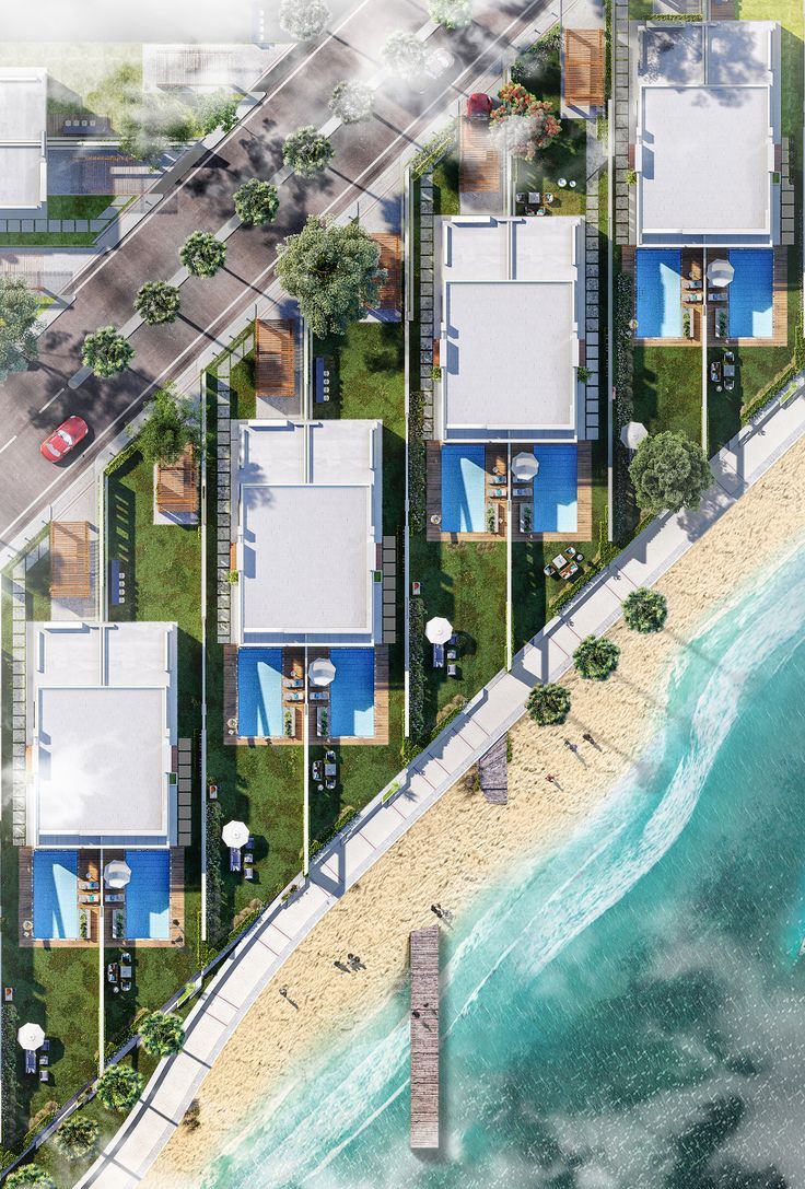 Modern Beachfront Villas with Private Pools and Direct Ocean Access
